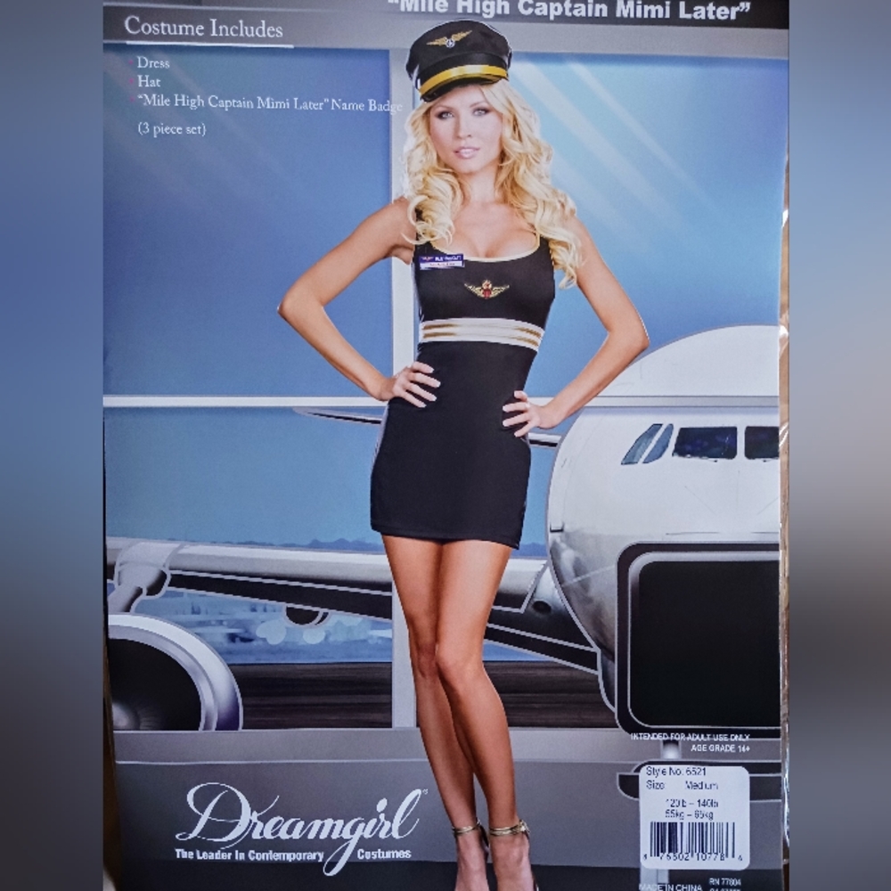 Dreamgirl "Mile High Captain Mimi Later" Costume